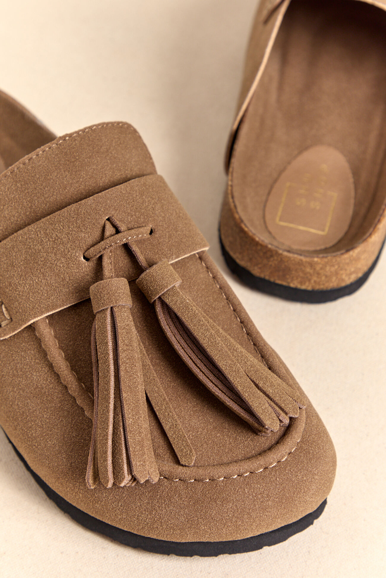 Ariana Tassel Suede Slide