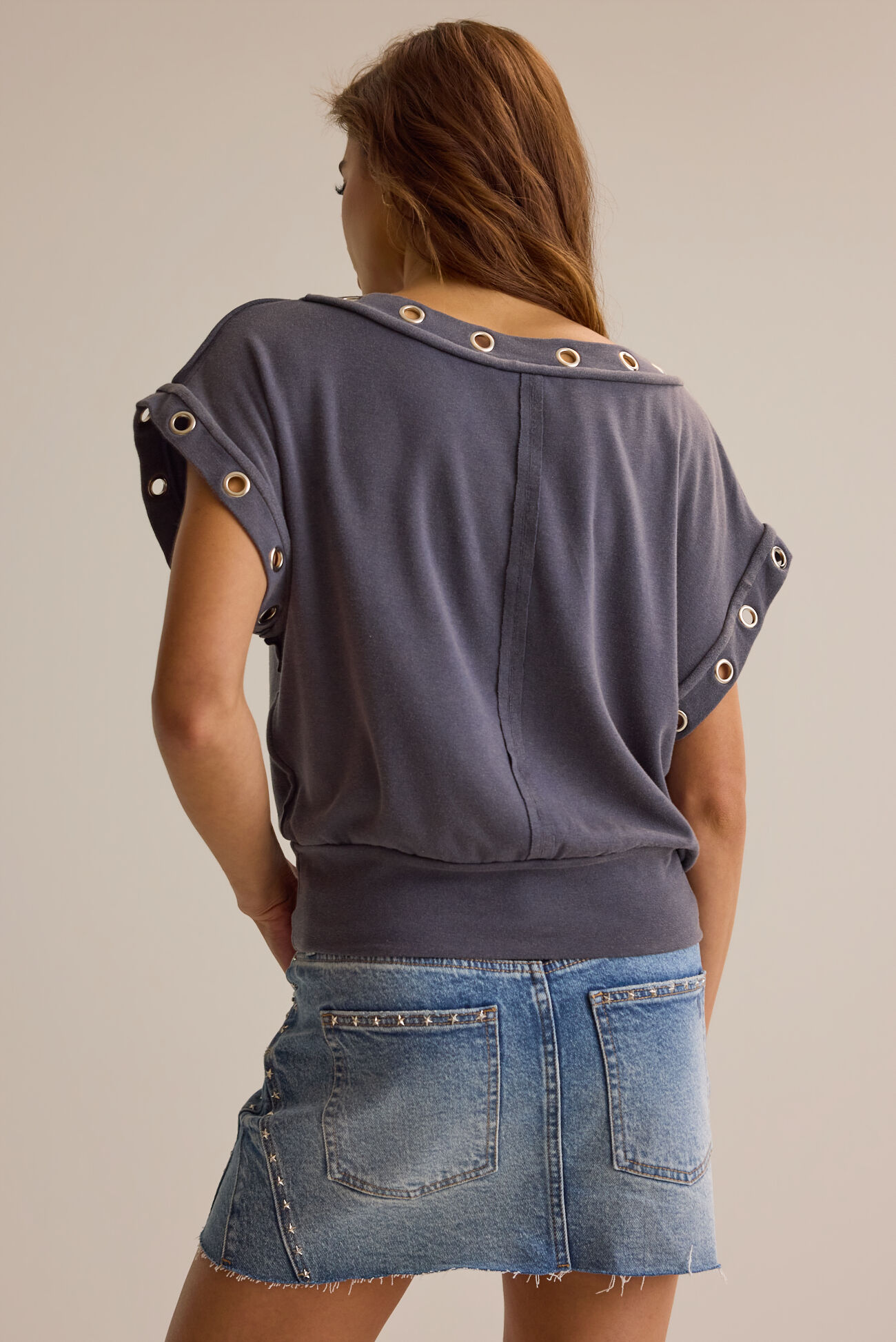Jovie Boatneck Grommet Top