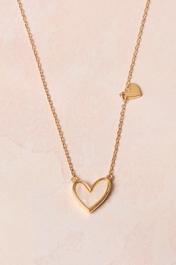 18K Gold Dainty Twin Heart Necklace - Altar'd State