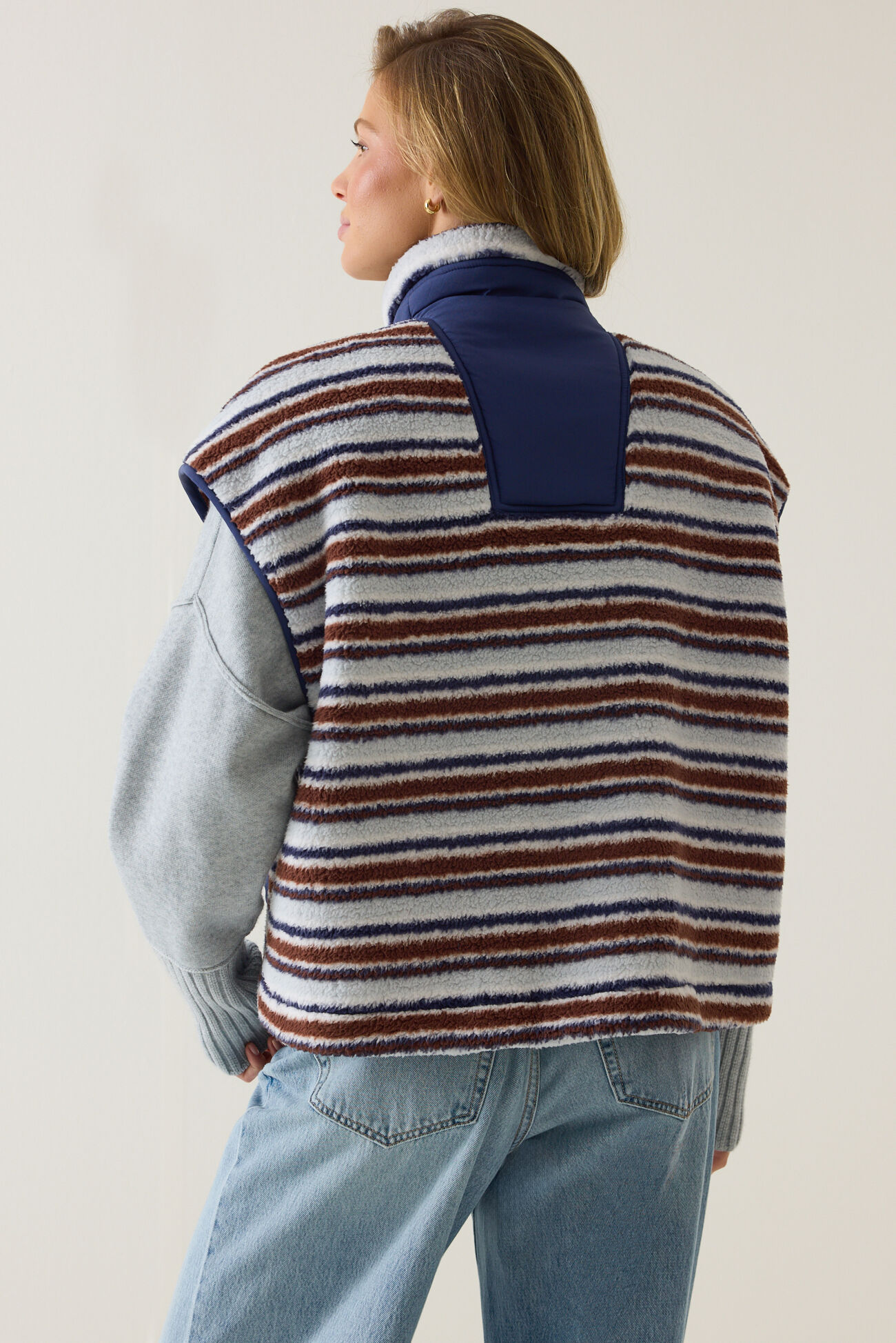 Marlow Stripe Sherpa Vest