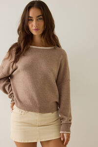Nikki Contrast Trim Sweater Detail 2 - Altar'd State