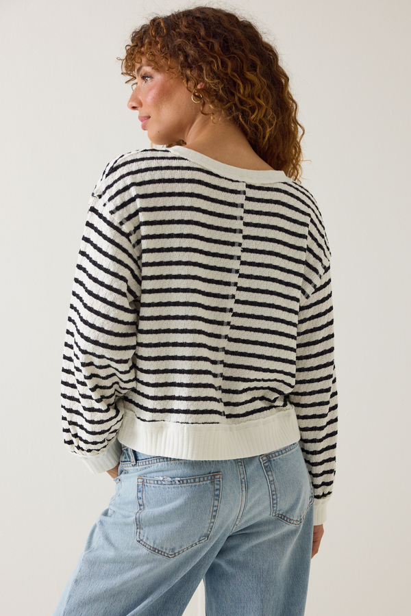 Cady Striped Crew Detail 4 - Altar'd State