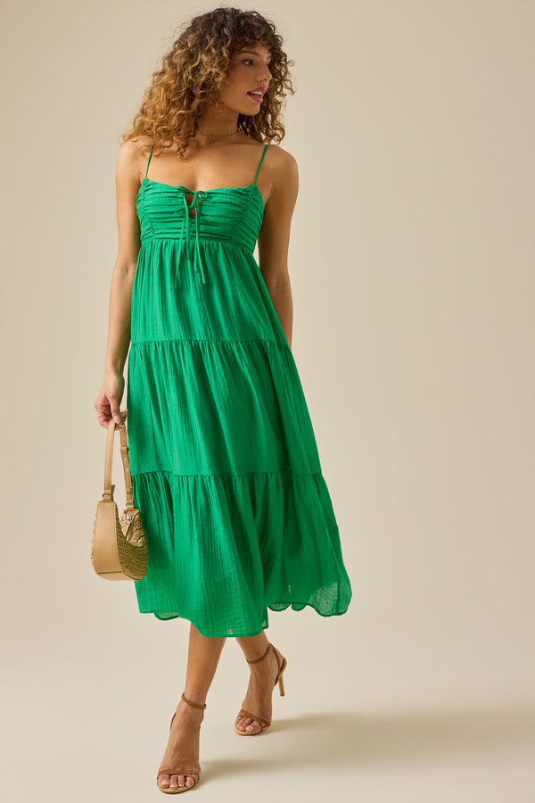 Karine Tiered Maxi Dress in Kelly Green | Altar'd State