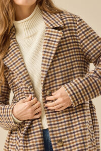 Katrina Plaid Overcoat Detail 3 - Altar'd State
