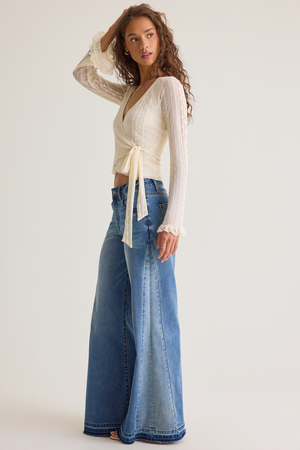 Arabelle Lace Wrap Top - Altar'd State - 