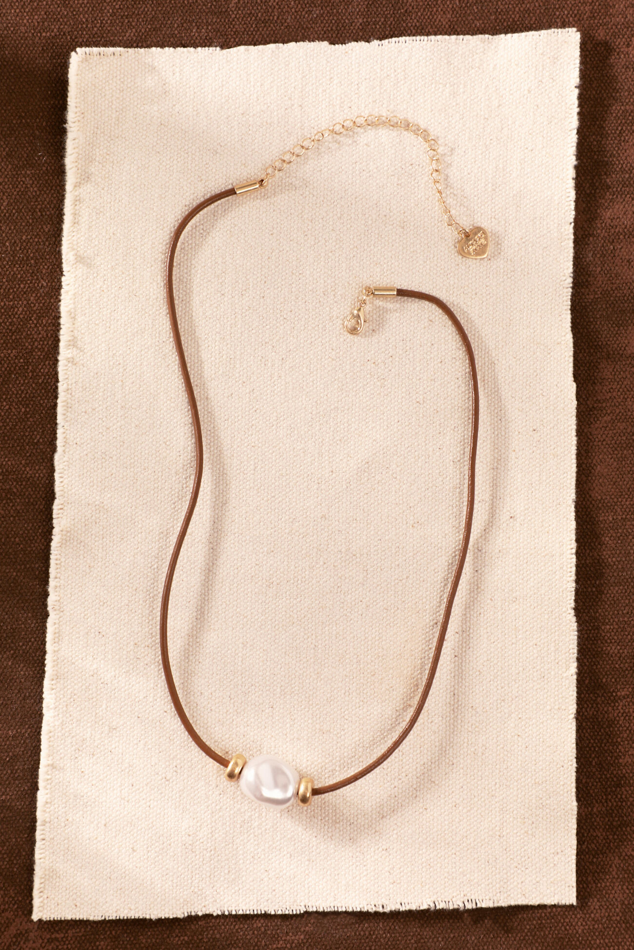 Pearl Beaded Leather Necklace