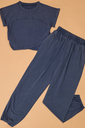 Addison Layered Tee and Jogger Set - Altar'd State - 