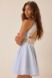 Loueanna Striped Eyelet Dress Detail 5 - Altar'd State