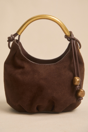 Mini Gold Suede Bag - Altar'd State