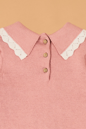 Audrey Peter Pan Cable Knit Sweater - Altar'd State - 