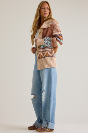 Kadence Fair Isle Cardigan - Altar'd State - 