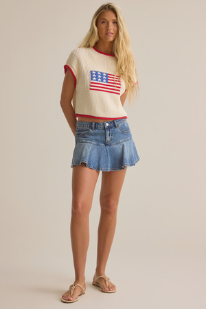 Megan Flag Sweater - Altar'd State