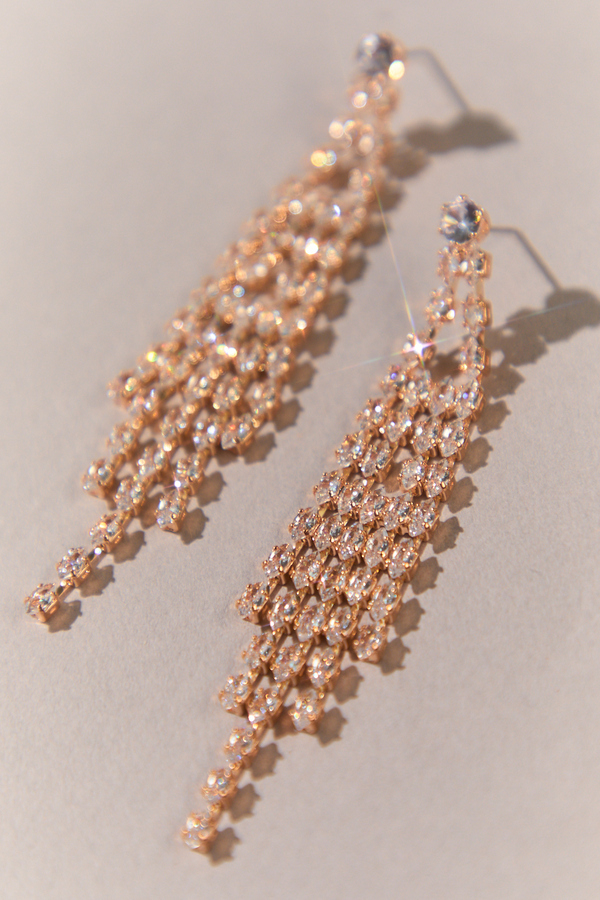 Crystal Cascade Statement Earrings Detail 2 - Altar'd State