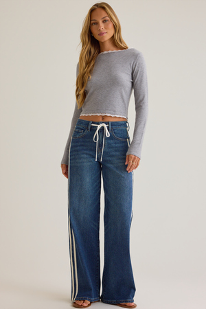Skylar Side Stripe Jeans - Altar'd State - 