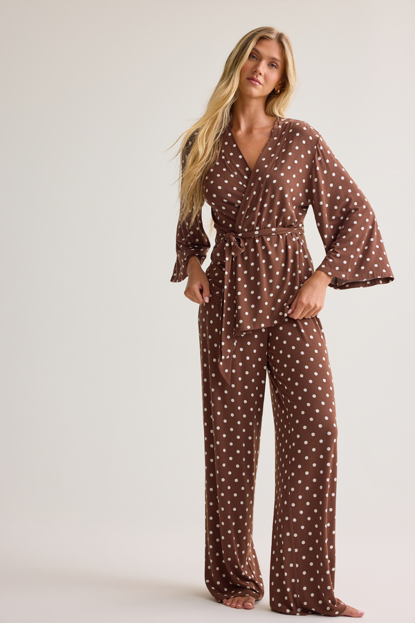 Charlotte Polka Dot Lounge Pants - Altar'd State