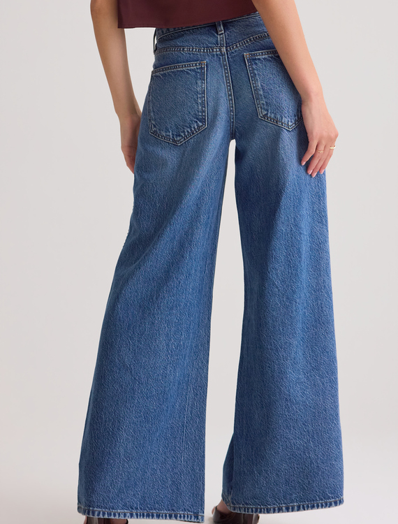 Izzie Rhinestone Trim Wide Leg Jean Detail 5 - Altar'd State