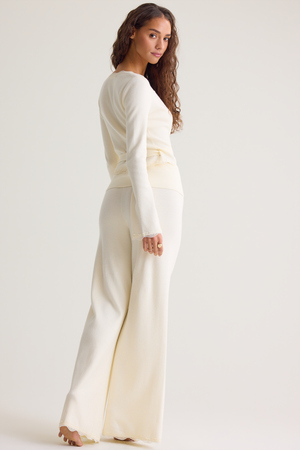 Alice Lace Trim Knit Pants - Altar'd State - 