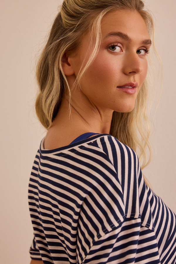 Max Out Stripe Crop Tee Detail 4 - Altar'd State