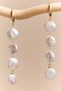 Pearl Coin Dangle Earrings - Altar'd State