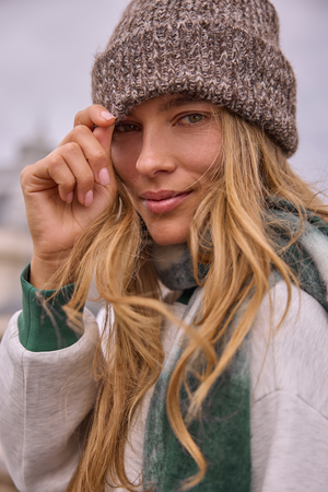 Brown Marble Beanie - Altar'd State