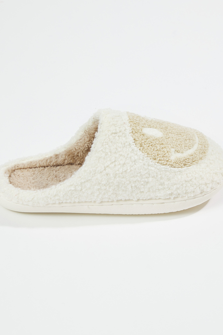 Smiley Face Cozy Slippers - Altar'd State