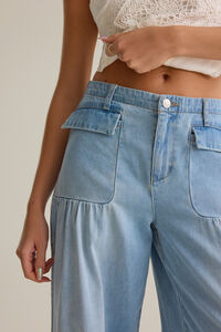 Kylie Wide Leg Denim Pant Detail 2 - Altar'd State