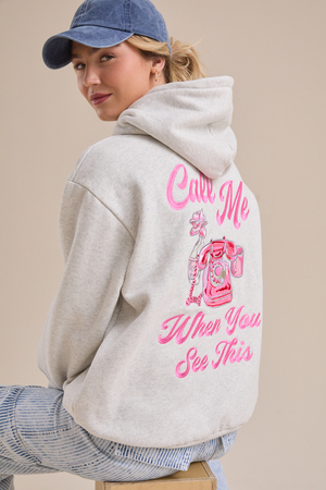 
        1-800-Miss-You Oversized Hoody in Natural | Altar'd State
    