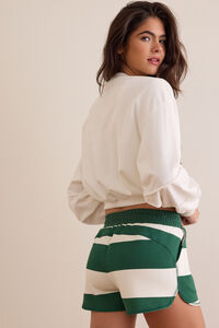 Supersoft Rugby Stripe Shorts Detail 3 - Altar'd State