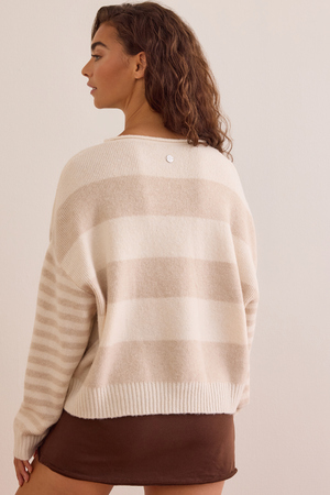 End Zone Striped Sweater - Altar'd State - 
