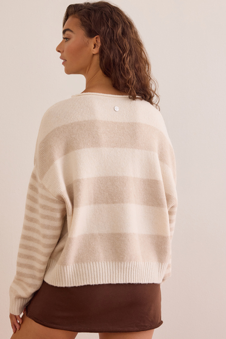 End Zone Striped Sweater - Altar'd State