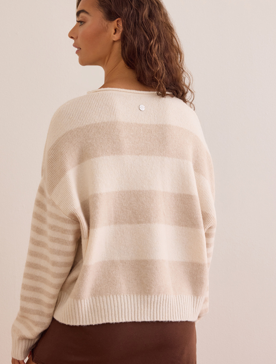End Zone Striped Sweater Detail 5 - Altar'd State