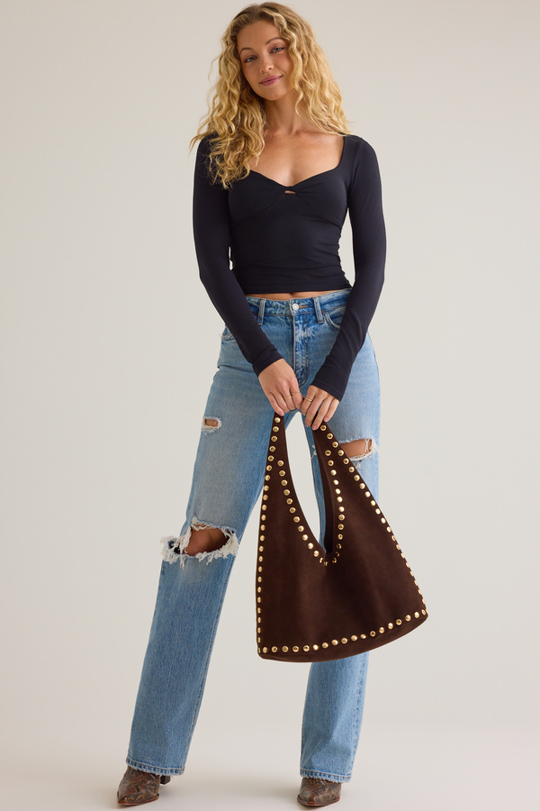 Ari Long Sleeve Layering Top Detail 4 - Altar'd State