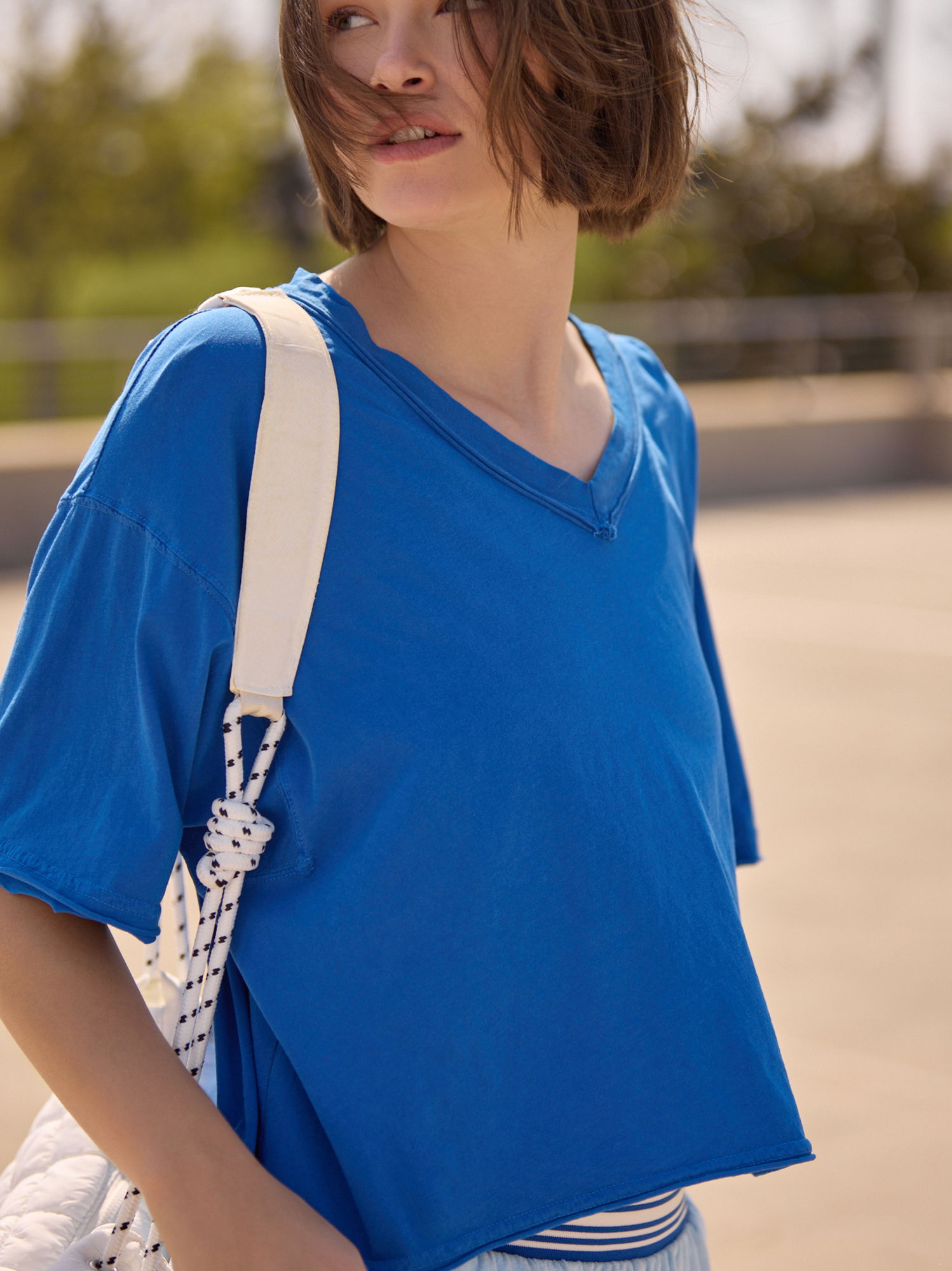 Interval Boxy Tee in Blue | AS Revival