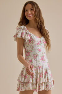Pettra Floral Mini Dress Detail 3 - Altar'd State