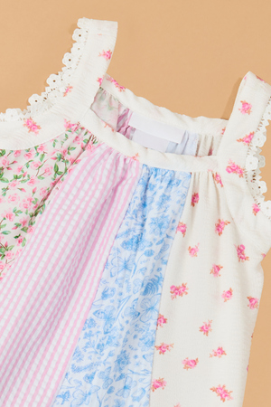 Adria Paneled Floral Mix Dress - Altar'd State - 