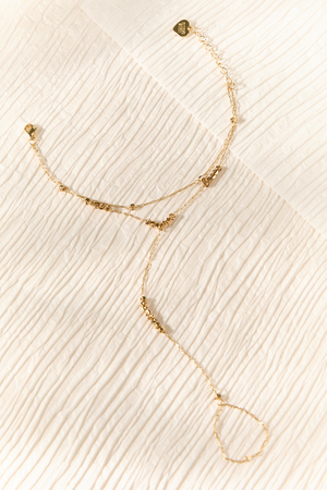 Textured Beaded Hand Chain - Altar'd State - 
