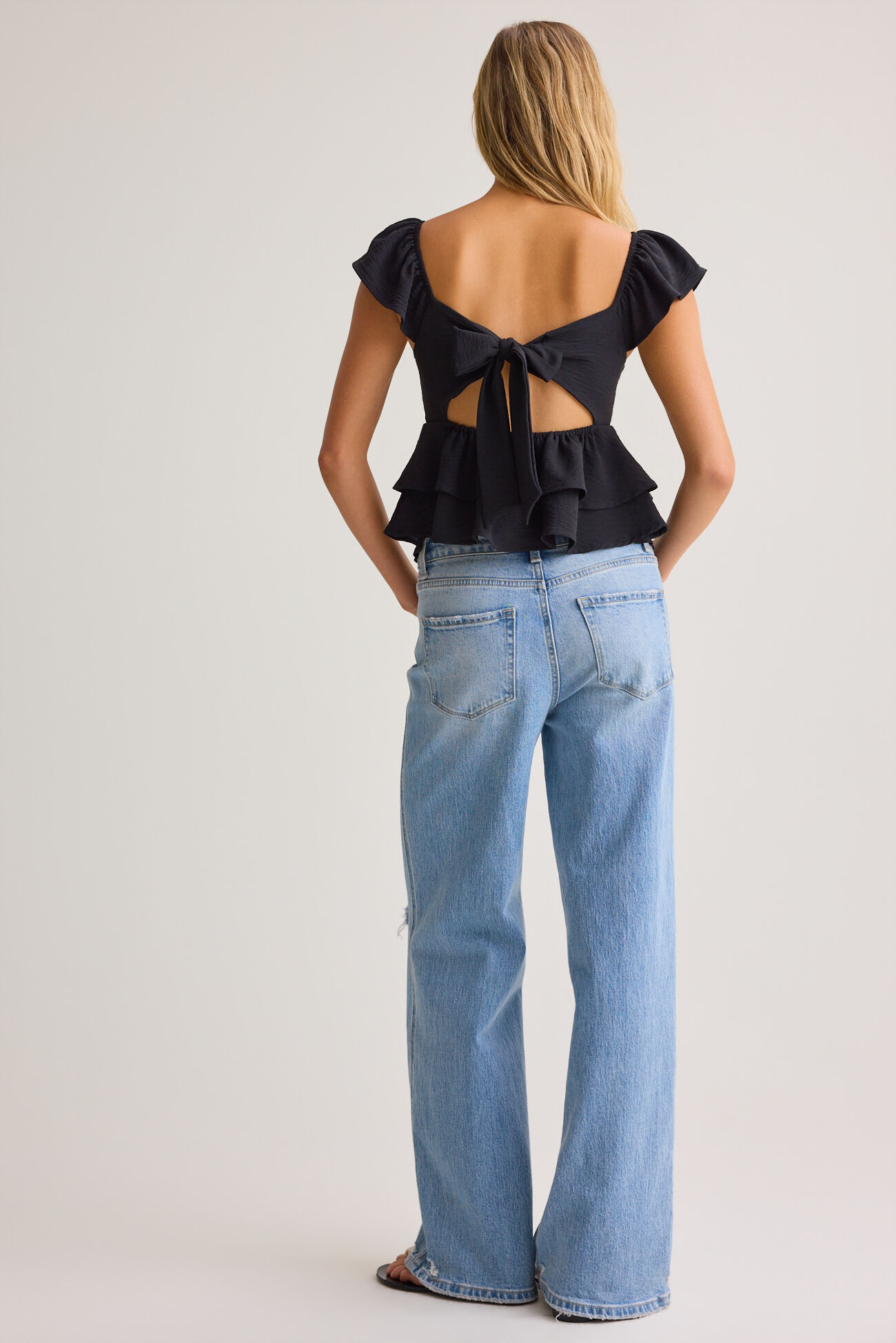 Cressida Flutter Sleeve Babydoll Top