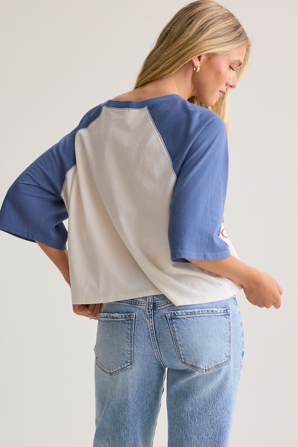 New York 87 Raglan Tee Detail 5 - Altar'd State