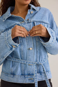 Lianna Tie-Waist Denim Jacket Detail 2 - Altar'd State