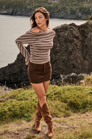 Vivienne Suede Mini Skirt - Altar'd State