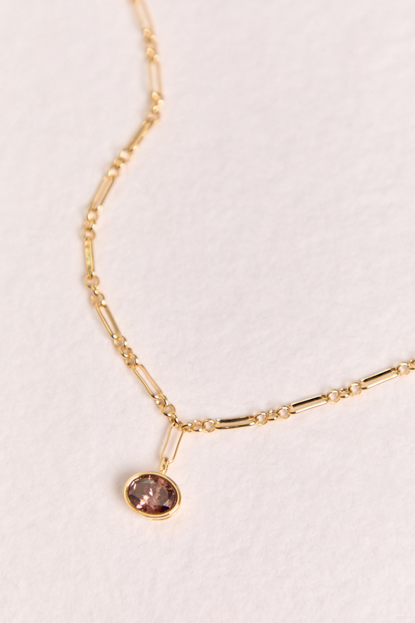 18K Polly Paperclip Necklace Detail 2 - Altar'd State