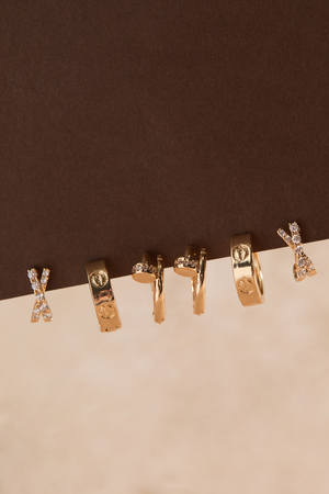 18K Gold Wrapped Nail Earring Set - Altar'd State - 