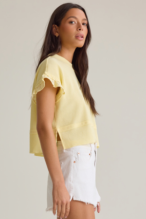 Ellis Thermal Lace Sleeve Top - Altar'd State - 