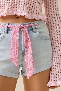 Blakeley Belted Denim Short Detail 2 - Altar'd State