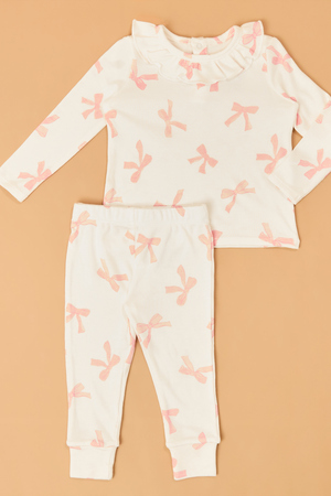 Pretty Bows Ruffle Lounge Set - Altar'd State - 