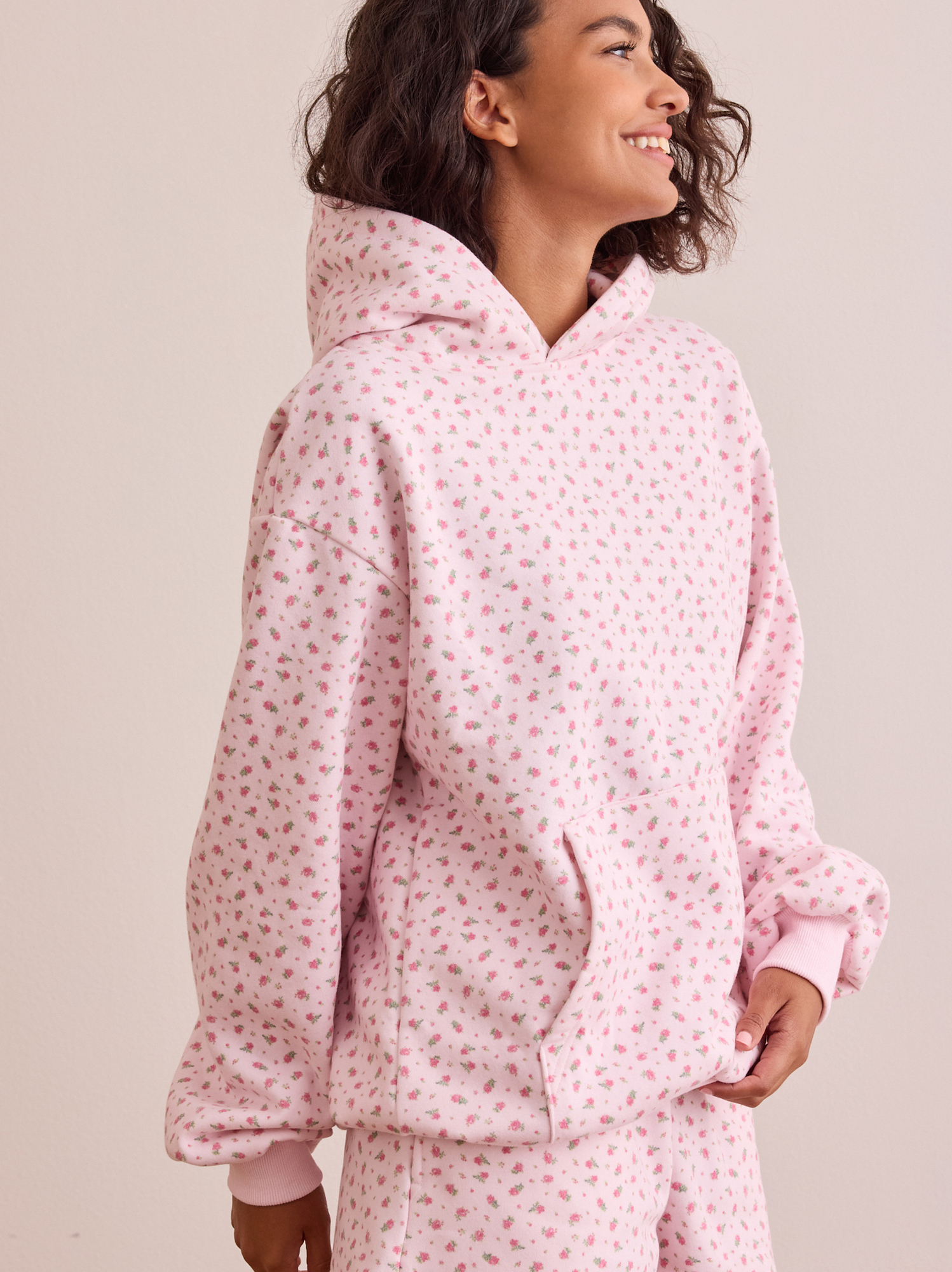 Scoring High Floral Hoodie in Pink Multi | AS Revival