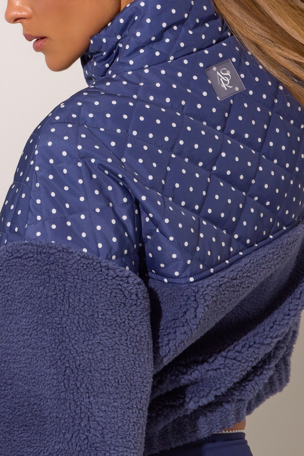 Snowfall Patchwork Sherpa Jacket Detail 7 - Altar'd State