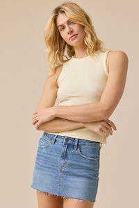 Charley Tropical Denim Skirt Detail 2 - Altar'd State