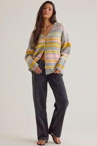 Nikki Striped Cardigan Detail 2 - Altar'd State