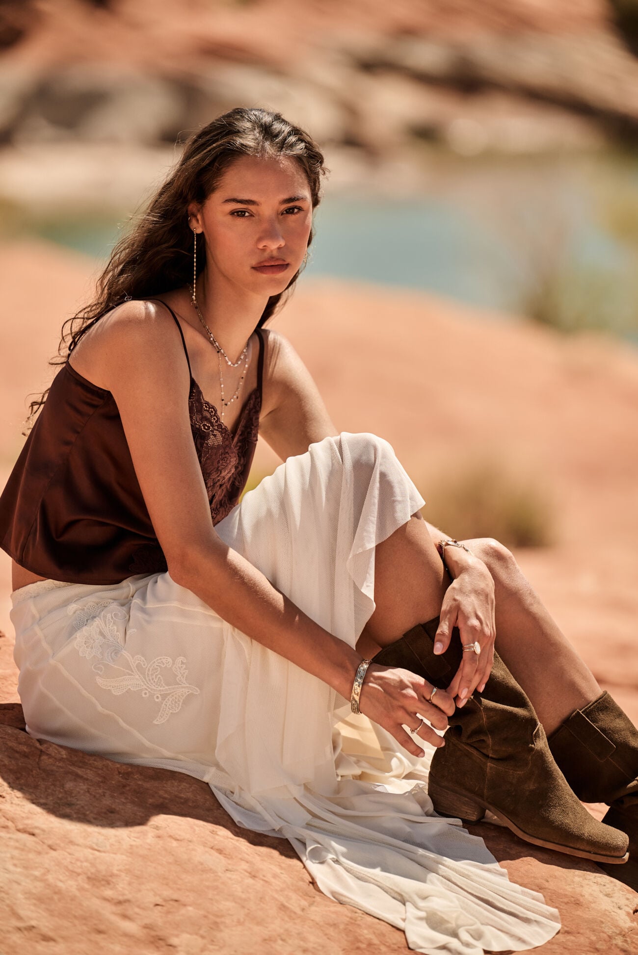 Carlin Ruffle Maxi Skirt
